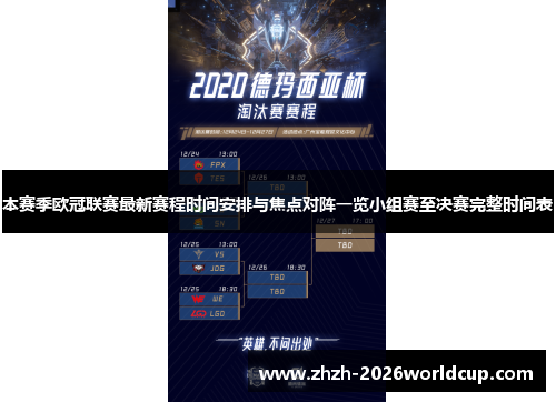 本赛季欧冠联赛最新赛程时间安排与焦点对阵一览小组赛至决赛完整时间表